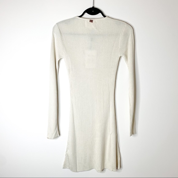 For Love & Lemons Delancey Mini Dress Cream S NWT - Picture 13 of 16